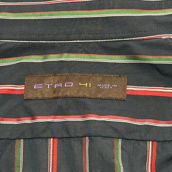 Etro made in Italy colorful striped dress shirt. Size 41 - Picture 5 of 7